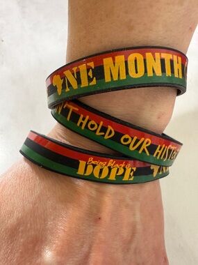 Black History Rubber Bracelets (100 ct.)